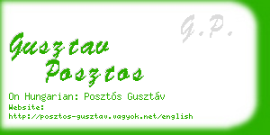 gusztav posztos business card