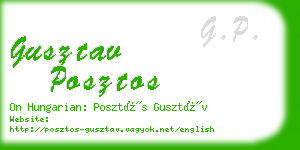 gusztav posztos business card